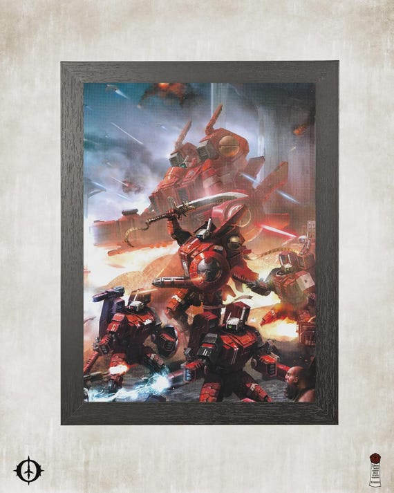 Tau - 40K Framed Upcycled Art (8.25x11)