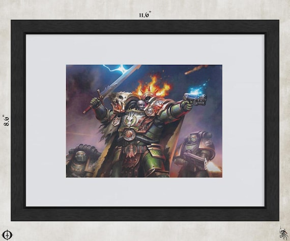 Salamanders - 40k Framed Upcycled Art (11.6x8.6)