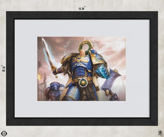 Ultramarines - 40k Framed Upcycled Art (11.6x8.6)