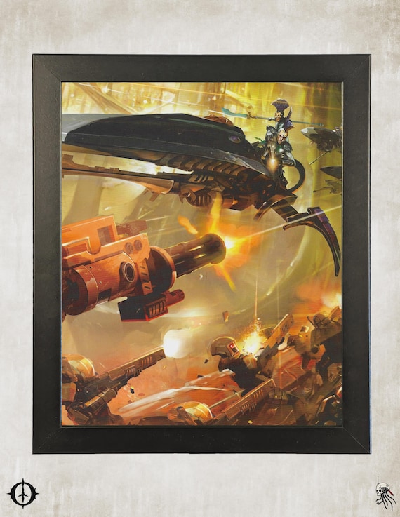 Harlequins - 40k Framed Upcycled Art (9.5x11.5)