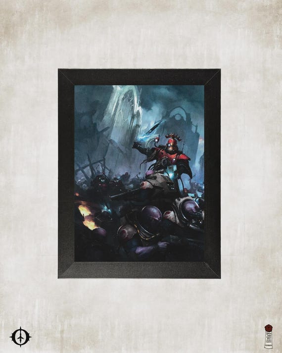 Adeptus Mechanicus - 40K Framed Upcycled Art (7.25x9.25)