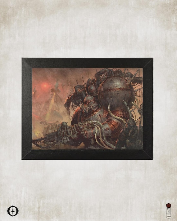 Death Guard - 40k Framed Upcycled Art (9.25x7.25)