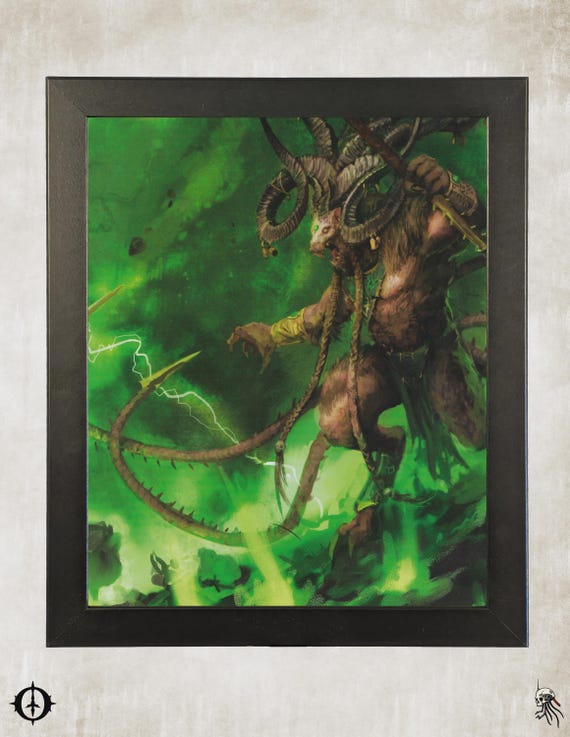 Upcycled Age of Sigmar Art - 9.5x11 Frame