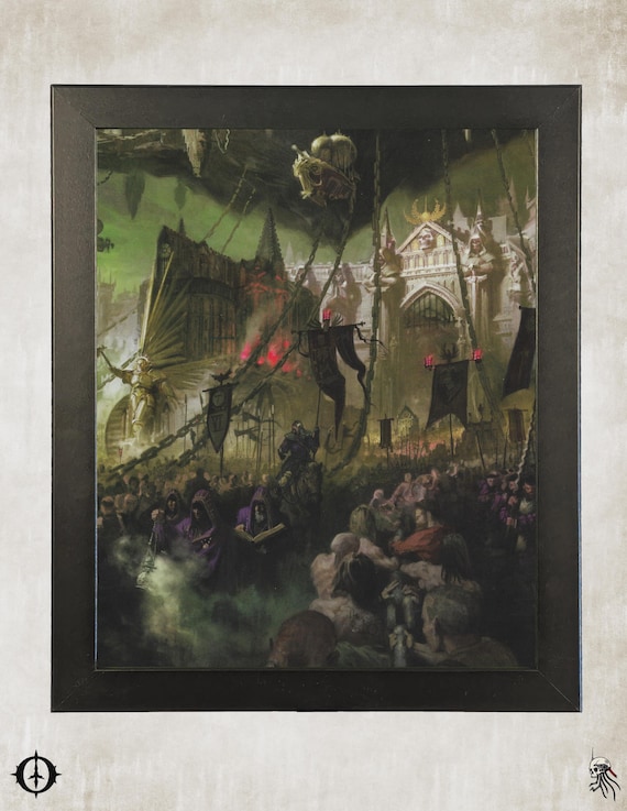 Upcycled Age of Sigmar Art - 9.5x11 Frame