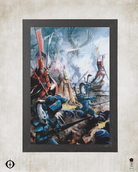 Aeldari - 40k Framed Upcycled Art (7x10)