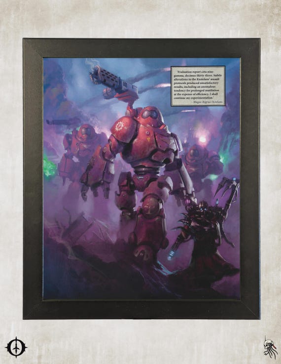 Adeptus Mechanicus - 40K Framed Upcycled Art (9.5x11.5)
