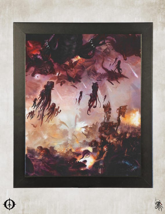 Tyranids - 40k Framed Upcycled Art (9.5x11.5)