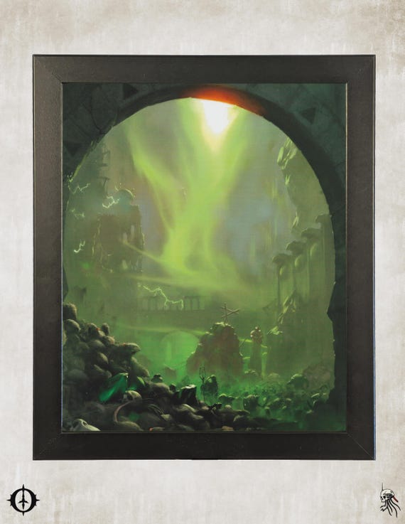 Upcycled Age of Sigmar Art - 9.5x11 Frame