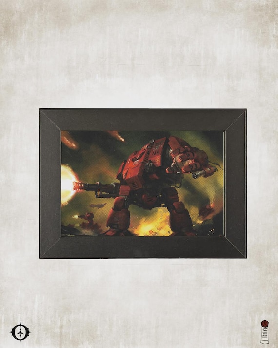Blood Angels - 40K Framed Upcycled Art (5x7)