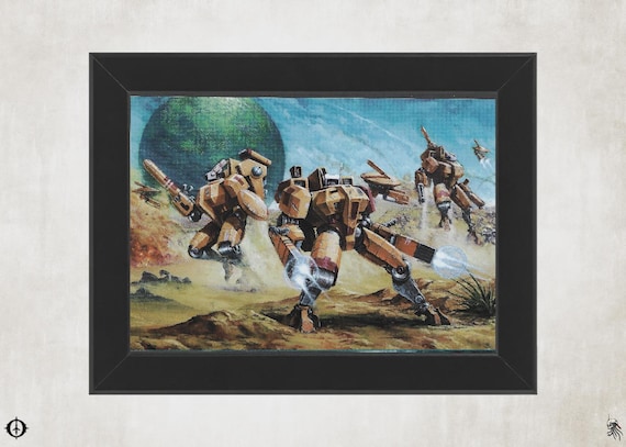 Tau - 40K Framed Upcycled Art (5x7)