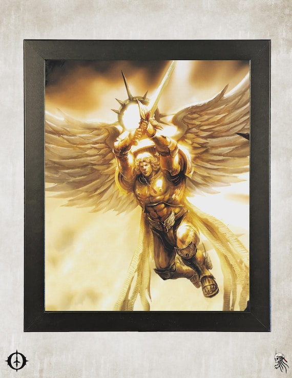 Blood Angels - 40k Framed Upcycled Art (9.5x11.5)