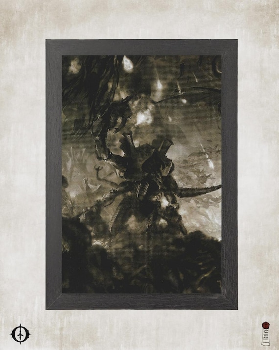 Tyranids - 40k Framed Upcycled Art (7x10)