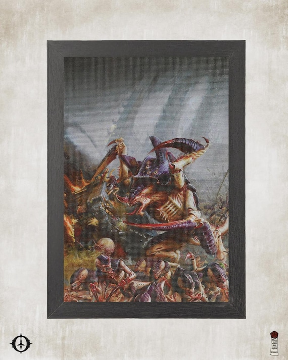 Tyranids - 40k Framed Upcycled Art (7x10)