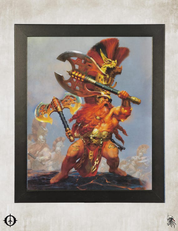 Upcycled Age of Sigmar Art - 9.5x11 Frame