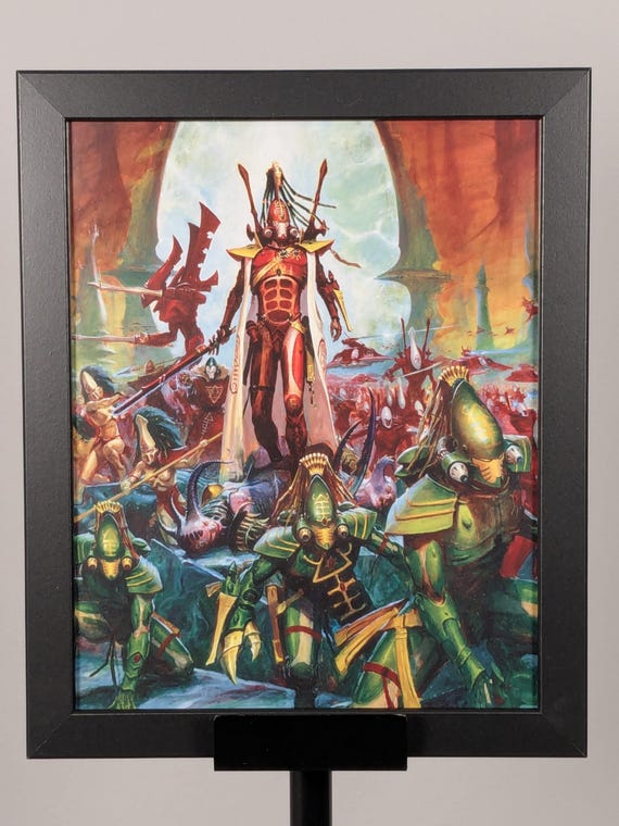 Aeldari 40K Framed Art - 9.5x11.5