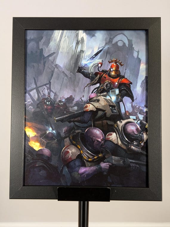Adeptus Mechanicus vs. Genestealer Cult 40k Art - 9 1/2 x 11 1/2
