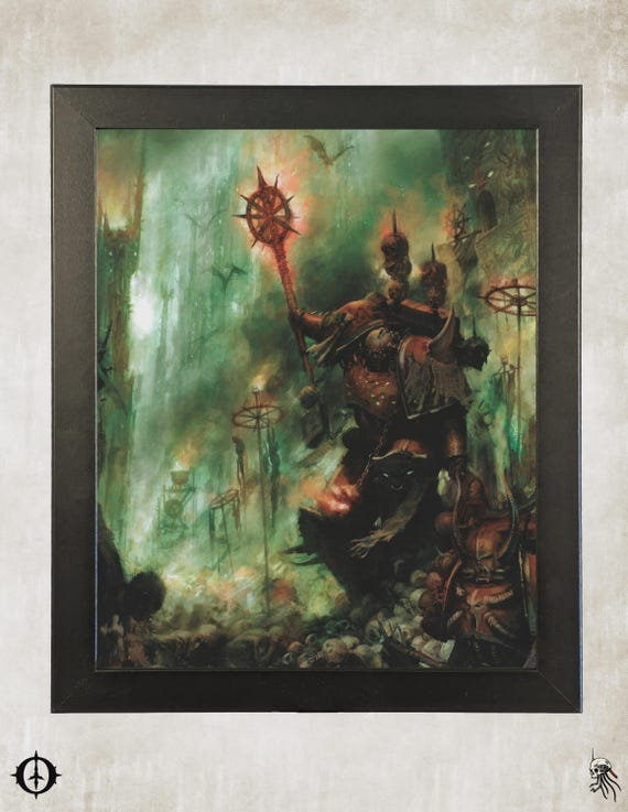 World Bearers - 40K Framed Upcycled Art (9.5x11.5)