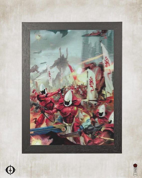 Aeldari - 40K Framed Upcycled Art (8.125x11)