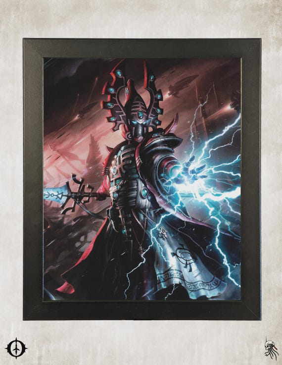 Aeldari - 40K Framed Upcycled Art (9.5x11.5)