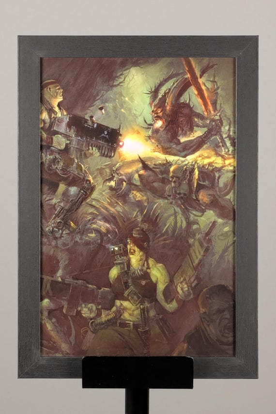 Astra Militarum - 40K Framed Upcycled Art (7x10)