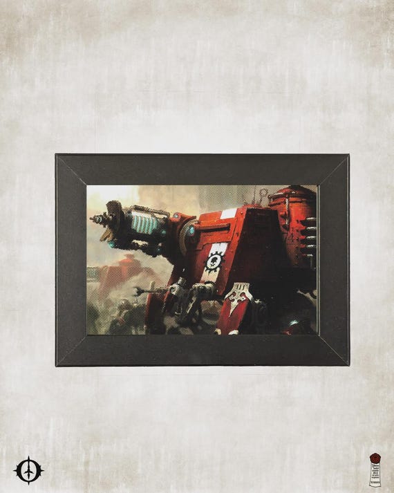Adeptus Mechanicus - 40K Framed Upcycled Art (7x5)
