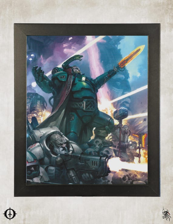 Leagues of Votann - 40k Framed Upcycled Art (9.5x11.5)