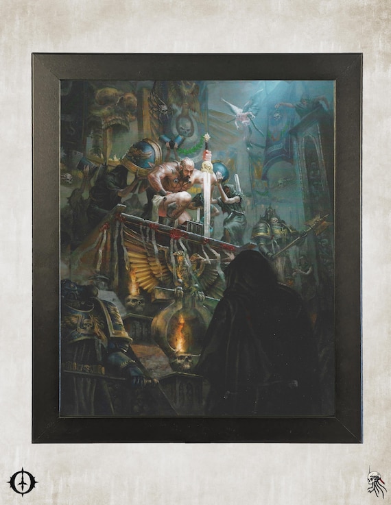 Ultramarines - 40k Framed Upcycled Art (9.5x11.5)
