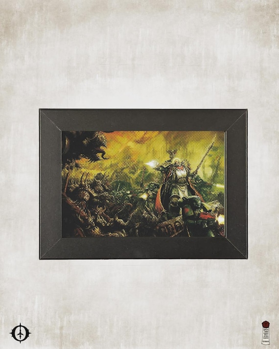 Dark Angels - 40K Framed Upcycled Art (5x7)