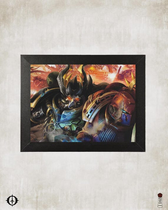 Blood Angels - 40K Framed Upcycled Art (9.25x7.25)