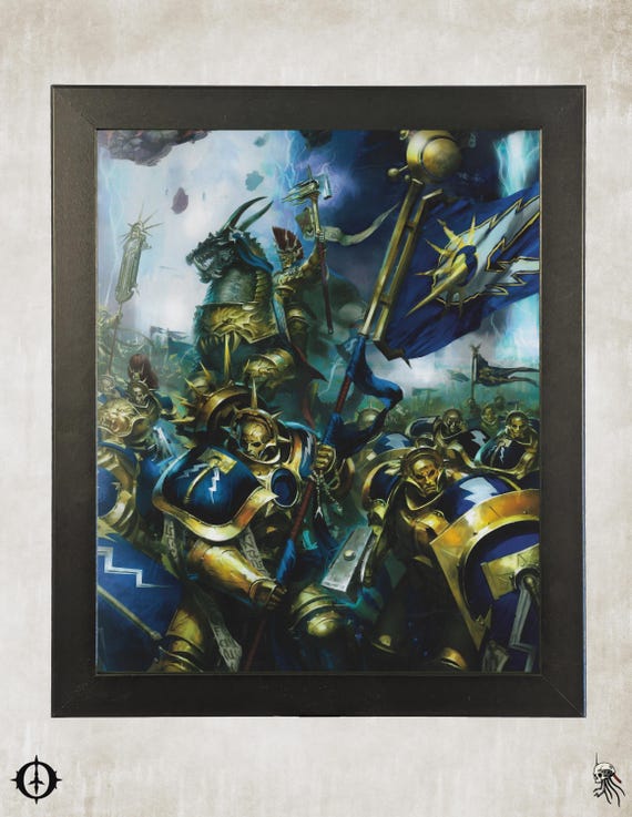 Upcycled Age of Sigmar Art - 9.5x11 Frame
