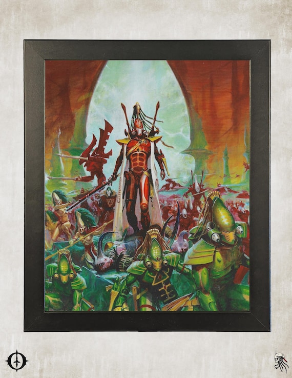 Aeldari - 40k Framed Upcycled Art (9.5x11.5)