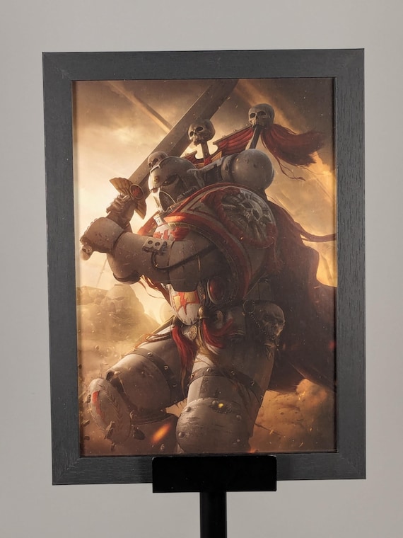 First Born White Scars - 40K Upcycled Art (8.25x11)