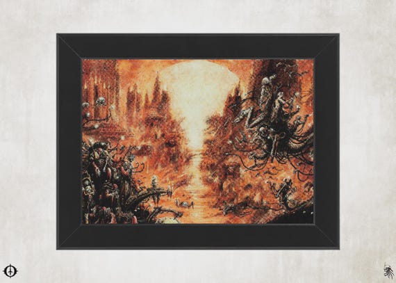 Adeptus Mechanicus - 40K Framed Upcycled Art (8.25x6.25)