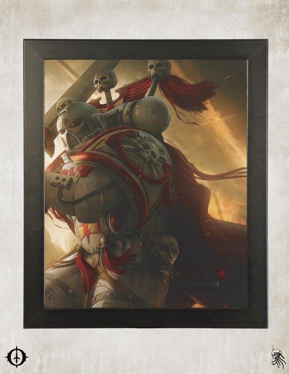 White Scars - 40k Framed Upcycled Art (9.5x11.5)
