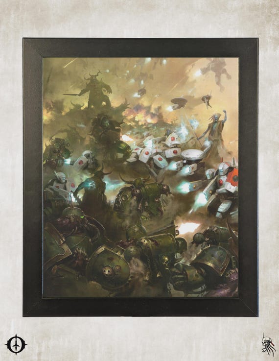 Tau - 40K Framed Upcycled Art (9.5x11.5)