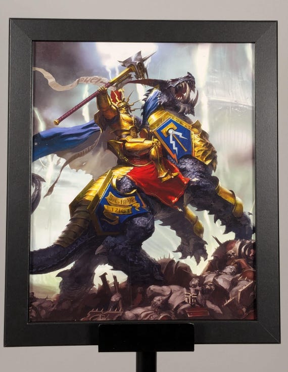 Stormcast Eternals - 40K Upcycled Art (9.5x11.5)