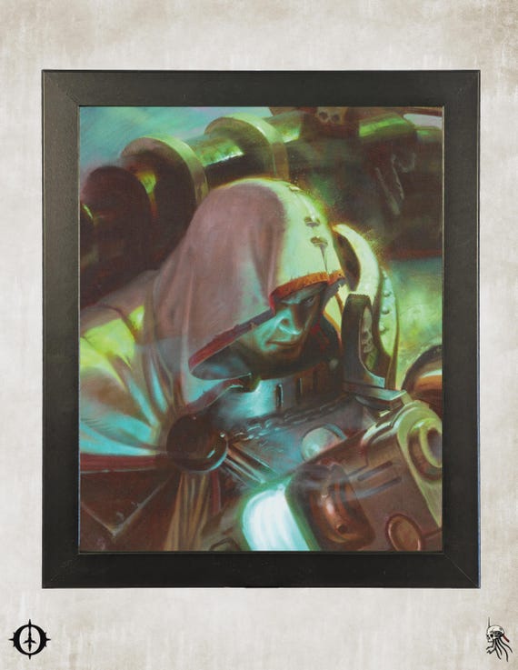 Dark Angels - 40k Framed Upcycled Art (9.5x11.5)