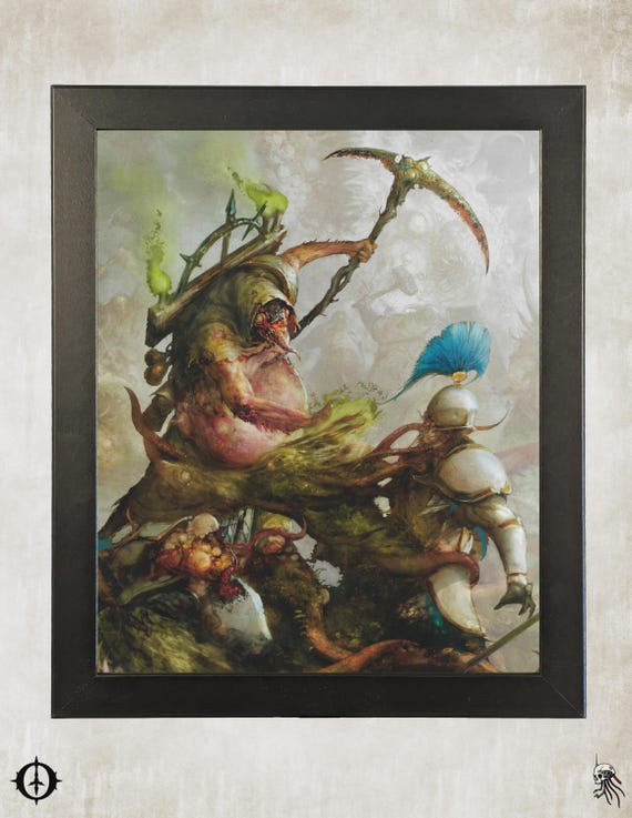 Upcycled Age of Sigmar Art - 9.5x11 Frame