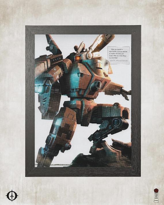 Tau - 40K Framed Upcycled Art (8.125x11)