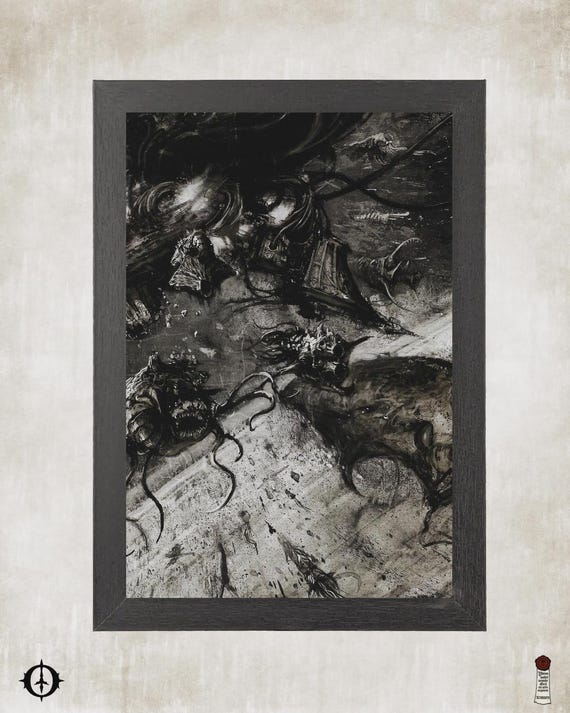 Tyranids - 40k Framed Upcycled Art (7x10)