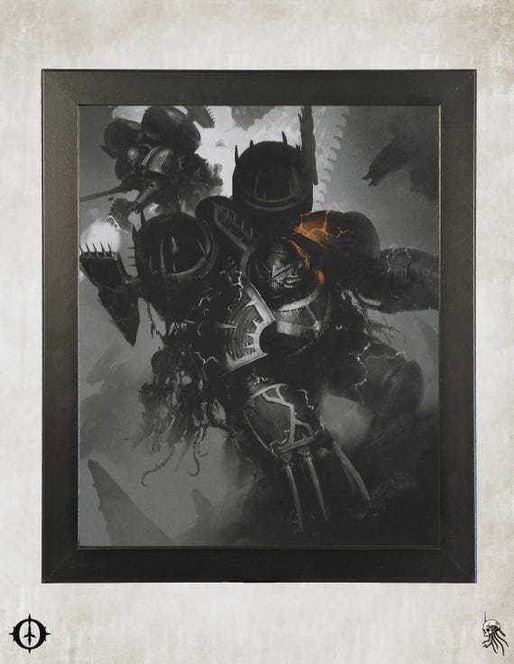 Murderwing - 40K Framed Upcycled Art (9.5x11.5)
