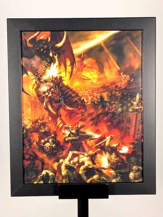 Chaos Daemons 40K Framed Art - 9.5x11.5