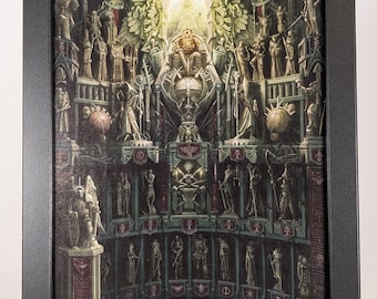 Roboute Guilliman en el Trono - Arte enmarcado de 40k - 9 1/2" x 11 1/2"