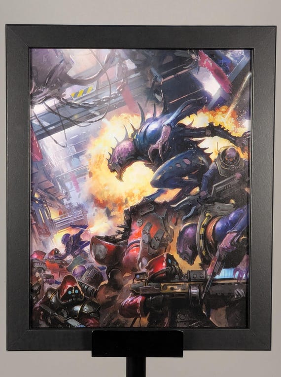Genestealer Cult 40K Framed Art - 9.5x11.5