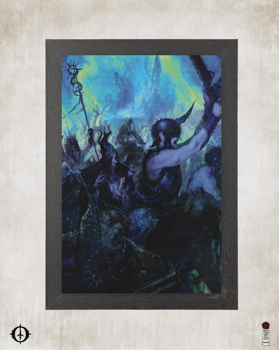 Chaos Space Marines - 40K Framed Upcycled Art (6x9)