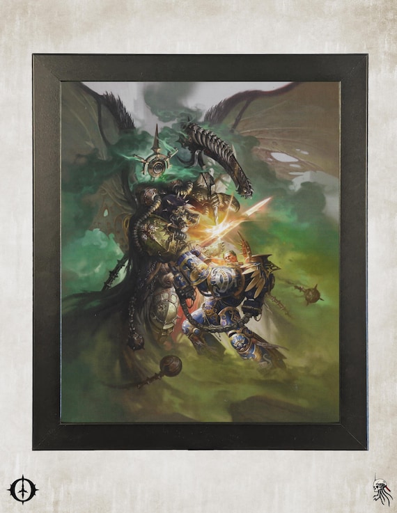 Death Guard - 40k Framed Upcycled Art (9.5x11.5)