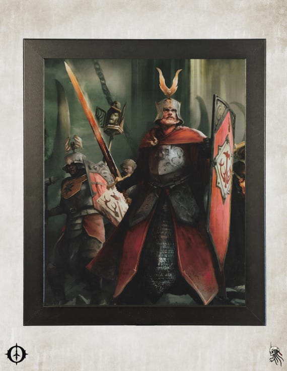 Upcycled Age of Sigmar Art - 9.5x11 Frame