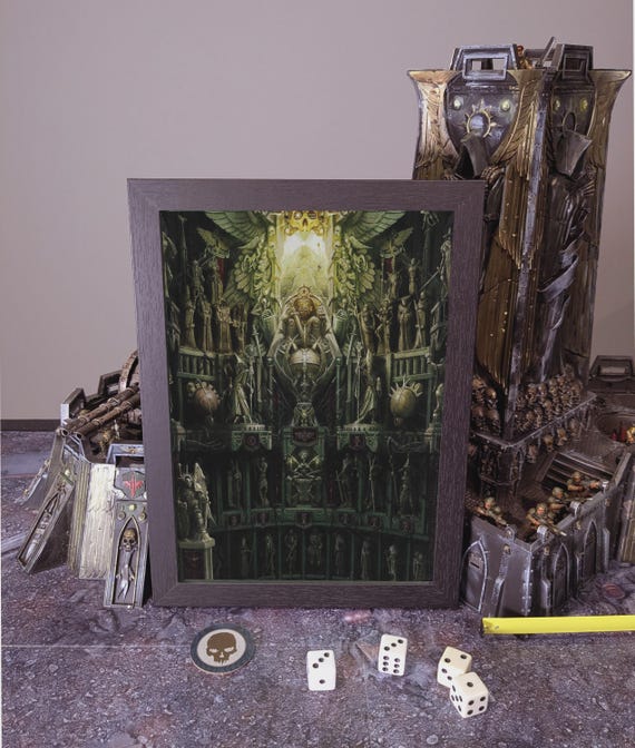 Ultramarines - 40K Framed Upcycled Art (8.125x11)