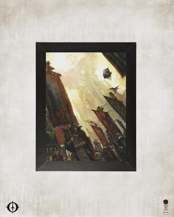 Imperium - 40k Framed Upcycled Art (7.25x9.25)