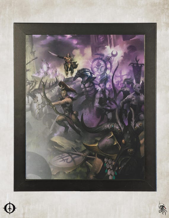 Upcycled Age of Sigmar Art - 9.5x11 Frame